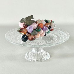 Drueklase - multifarvet halvdelsten 