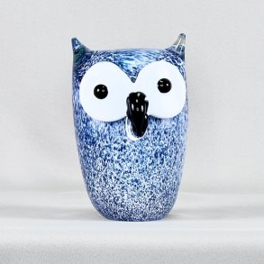 Ugle - glasfigur, mundblst