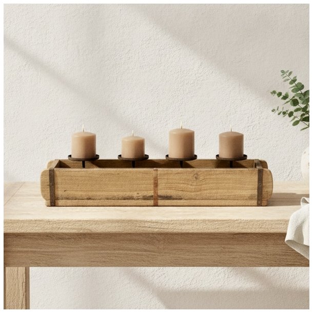 Murstensform med lysholder (Bloklys)