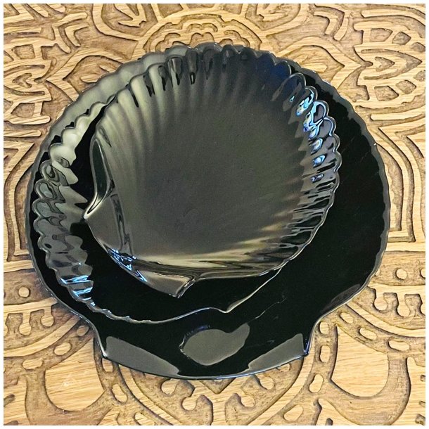 Muslingetallerkener - sort (st a' 3 stk) 