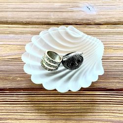 Muslingeskl - lille, matteret glas