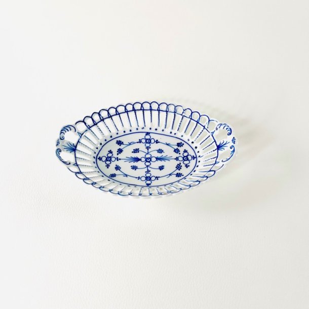 Porcel�nssk�le (2 stk samlet) - tysk musselmalet med blondekant 