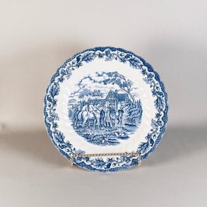 Tallerken 'Myotts Country Life', engelsk Staffordshire porceln 