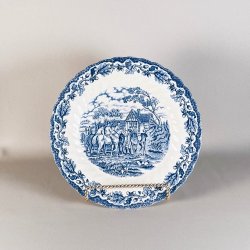 Tallerken 'Myotts Country Life', engelsk Staffordshire porceln 
