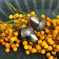 Servietring m/agern - messing 