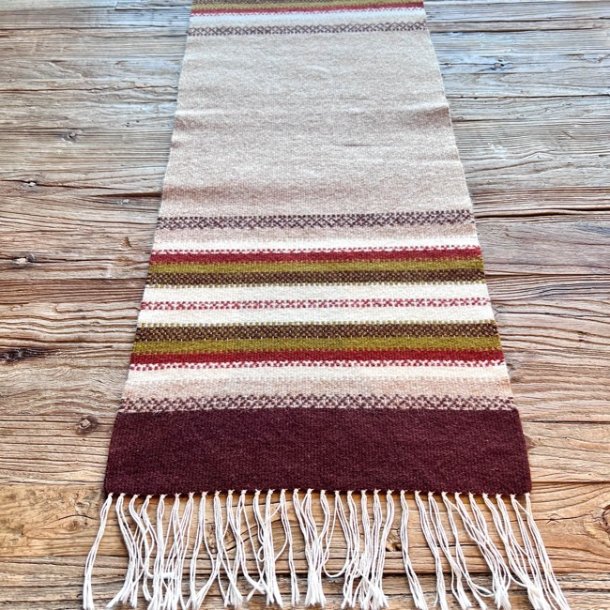 Hndvvet lber - brune farver (ca. 36x120)