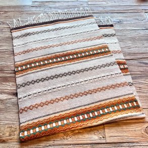 Hndvvet lber - gyldne farver (ca. 50x140)