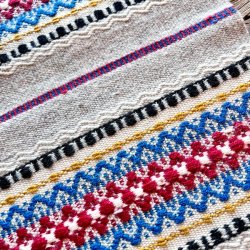 Hndvvet lber - multi farvet (ca. 30x70)