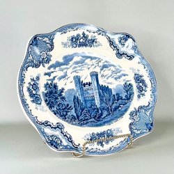 Serveringsfad stort - engelsk porceln, Old Britain Castles