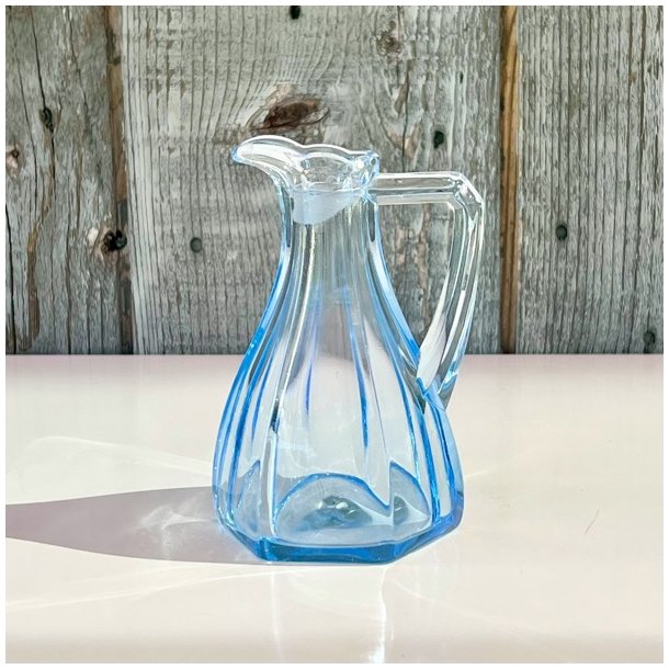 Glaskande til olie/eddike - azurblt glas