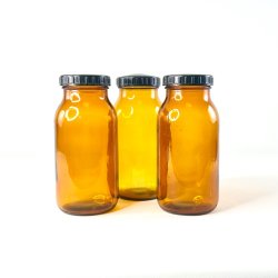 Apotekerglas - opbevaring med skruel�g - brun 500 ml