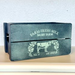 Gl. sodavandskasse - mrkebl m/malkeko 