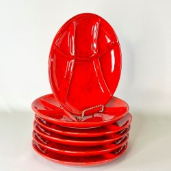 Fonduetallerken - rd 