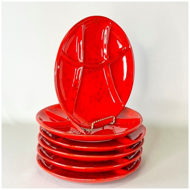 Fonduetallerken - rd 