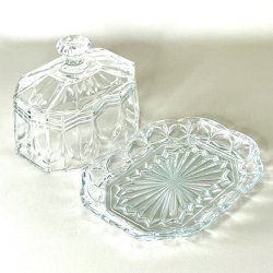 Osteklokke p fad - vintage glas