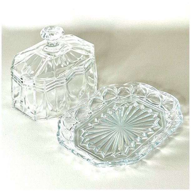 Osteklokke p fad - vintage glas