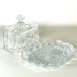 Osteklokke p fad - vintage glas