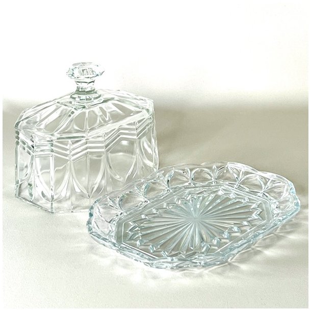 Osteklokke p fad - vintage glas