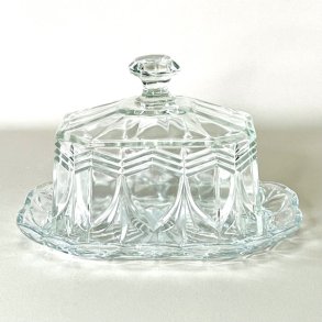 Osteklokke p fad - vintage glas