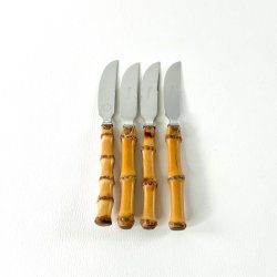 Knive (4 stk samlet) m/bambus, L16,5 cm