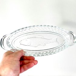 Fiskefad - ovalt med fisk