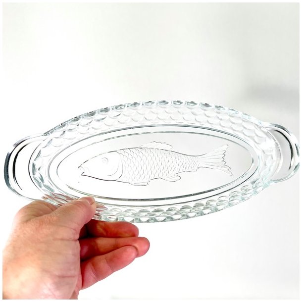 Fiskefad - ovalt med fisk