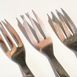 Plgsgafler - m/beige skaft (st a' 5 stk)