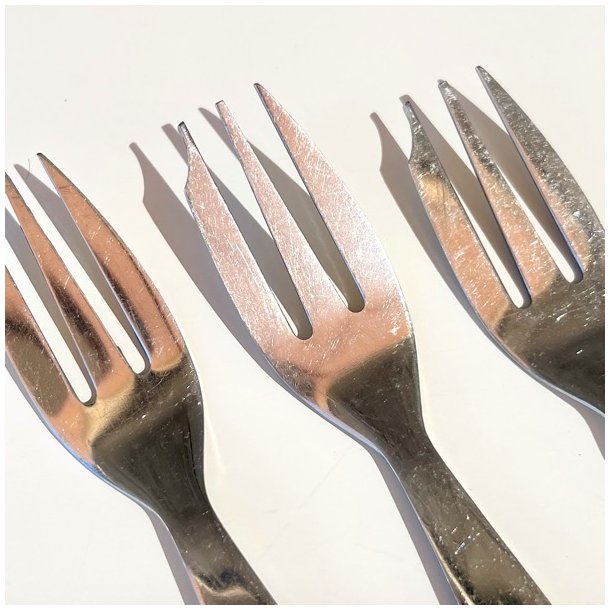 Plgsgafler - m/beige skaft (st a' 5 stk)