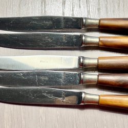 Knive - frugtknive med skaft af horn (5 stk)