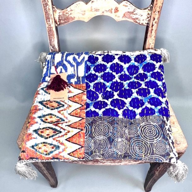 Kantha stonewash vintage hynde (40x40 cm) - forskellige designs