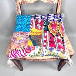 Kantha stonewash vintage hynde (40x40 cm) - forskellige designs