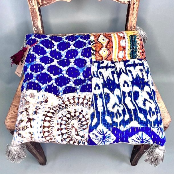 Kantha stonewash vintage hynde (40x40 cm) - forskellige designs