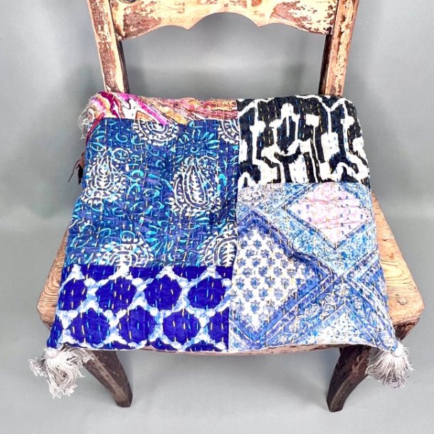 Kantha stonewash vintage hynde (40x40 cm) - forskellige designs