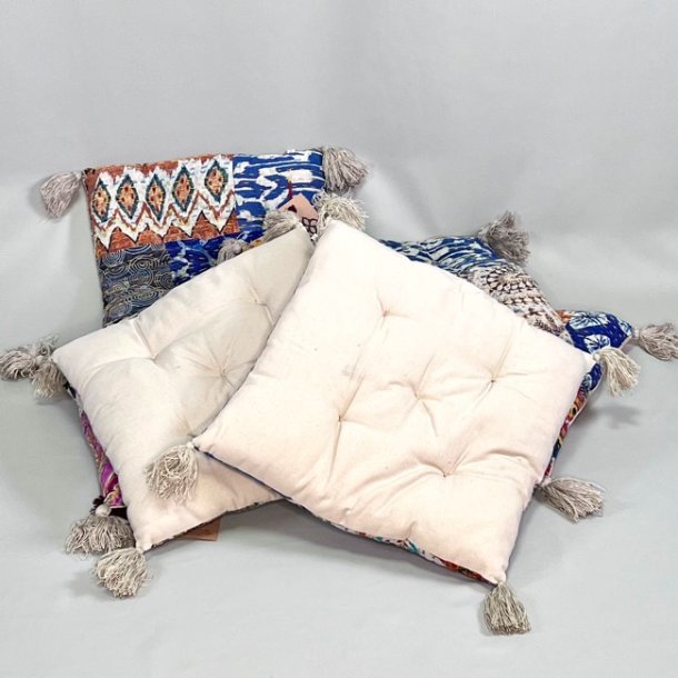 Kantha stonewash vintage hynde (40x40 cm) - forskellige designs