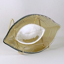 Glasskl - bladformet fra Pentik, smoke