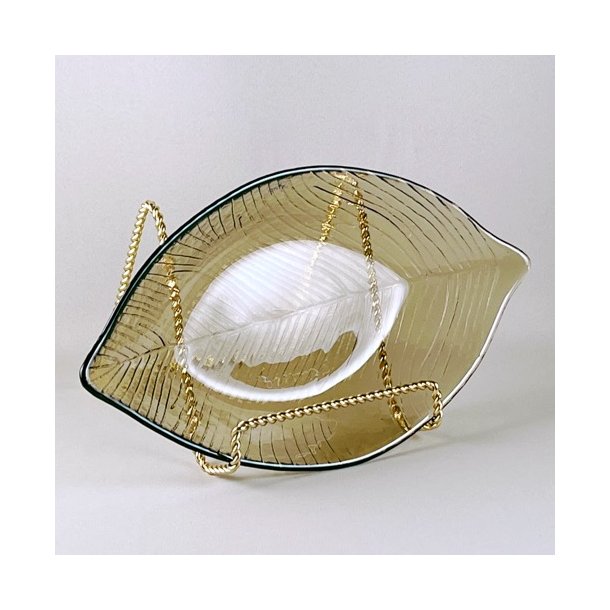 Glasskl - bladformet fra Pentik, smoke