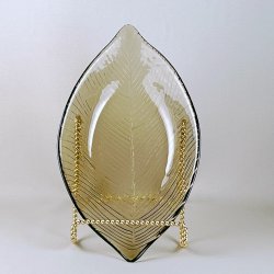 Glasskl - bladformet fra Pentik, smoke