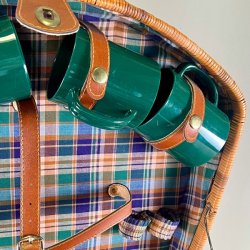 Picnickurv - grn m/krus