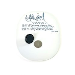 Royal Copenhagen - Piet Hein gruk, platte med magnet
