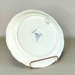 Porcelnsfad - Hollandsk Delft platte, bl