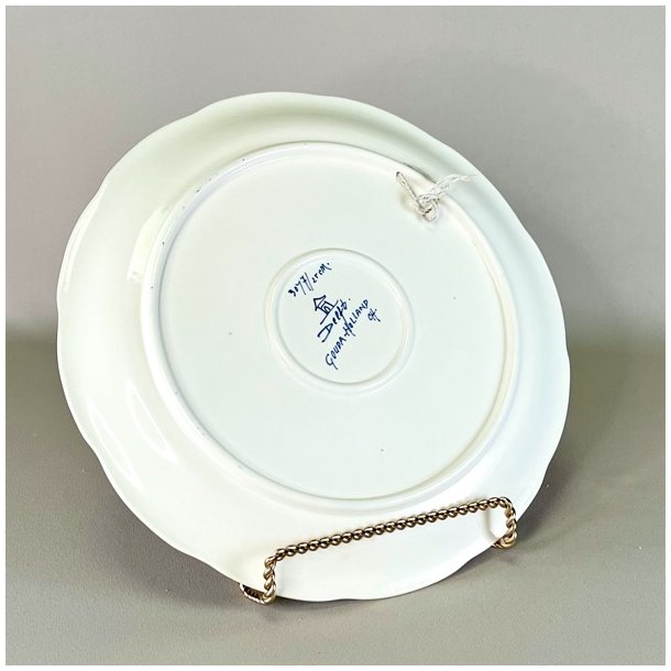 Porcelnsfad - Hollandsk Delft platte, bl