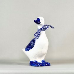 Andefigur i porceln med blt bnd