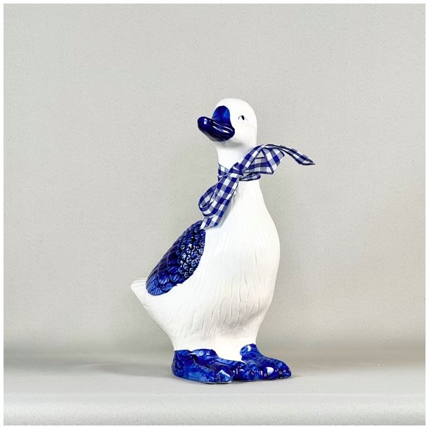 Andefigur i porceln med blt bnd