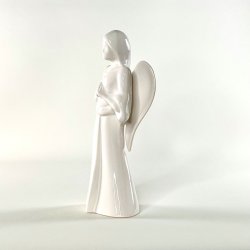 Engel figur - hvid, H25 cm