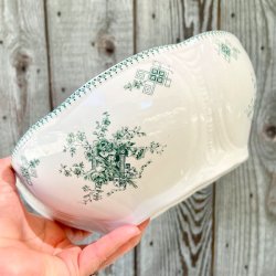 Stor serveringsskl - grnt mnster, Boch Frres