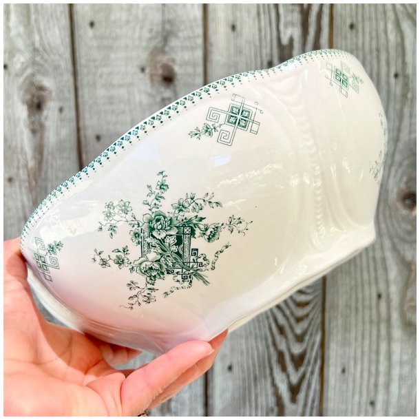 Stor serveringsskl - grnt mnster, Boch Frres