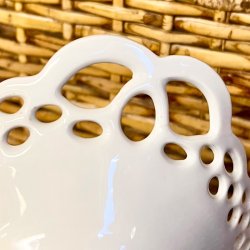 Serveringssk�l - tysk musselmalet med blondekant