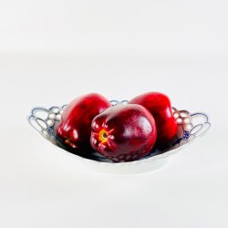 Serveringssk�l - tysk musselmalet med blondekant