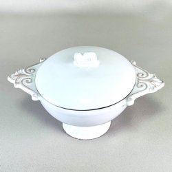 Sukkersk�l med l�g - fransk, hvid