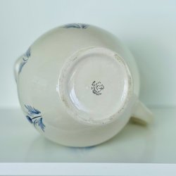 Kande - fajance med bl blomster